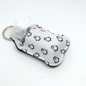 Penguin sanitizer keychain
